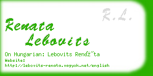 renata lebovits business card